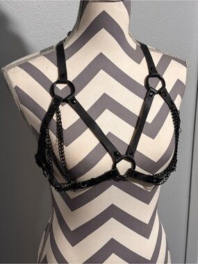 Leather Bondage Bralette